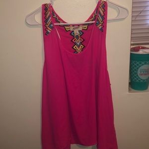 Tank top with tribal pattern